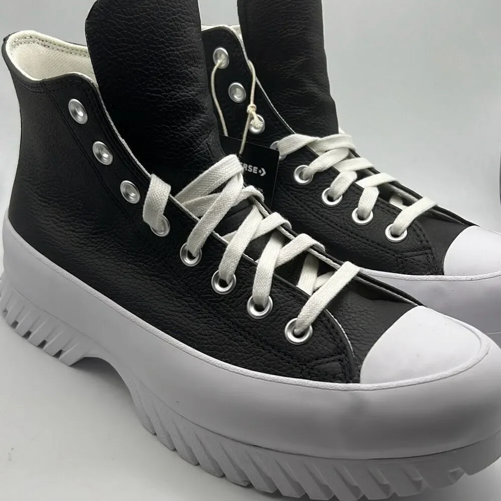 Converse Chuck Taylor All Star Leather Lugged 2.0 Black Sneakers Men 8 / W10 NWB